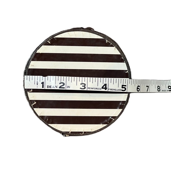 Henri Bendel Brown and Cream Striped Hat Box - Picture 11 of 12